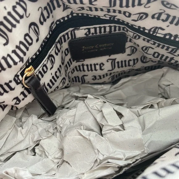 Juicy Couture Pink and Black Velour Handbag - Picture 7 of 7